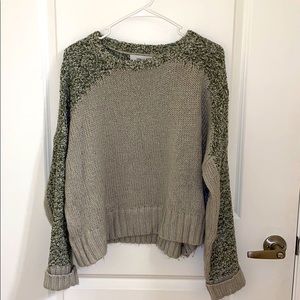 NORDSTROM Green/nude sweater